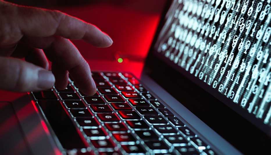 Malware, computer scam concept
