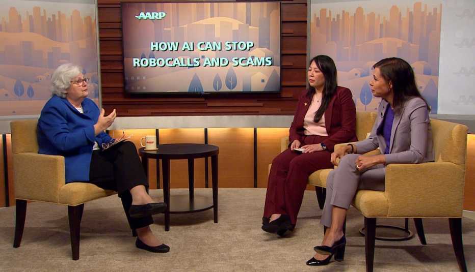 nancy leamond of aarp talks to tina tran of aarp and fcc chair jessica rosenworcel aarp chief advocacy and engagement officer nancy leamond talks to aarp texas director tina tran and fcc chair jessica rosenworcel in washington dc