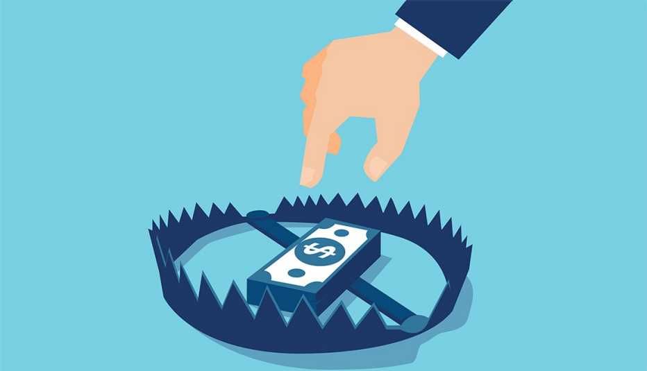 Scam concept. Money trap concept Scam concept. Money trap concept