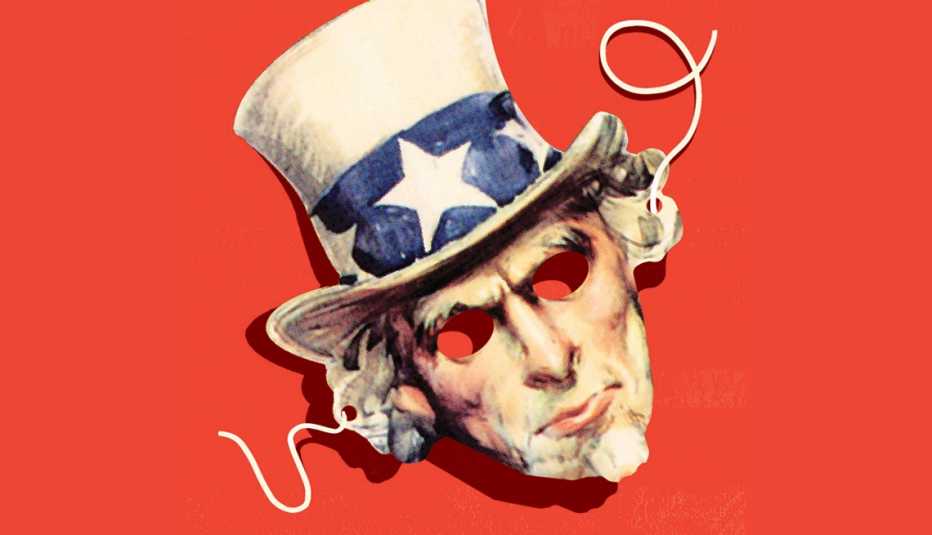 paper mask of uncle sam paper mask of uncle sam