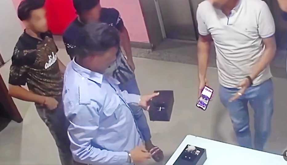 a rat escapes into a scam call center in india