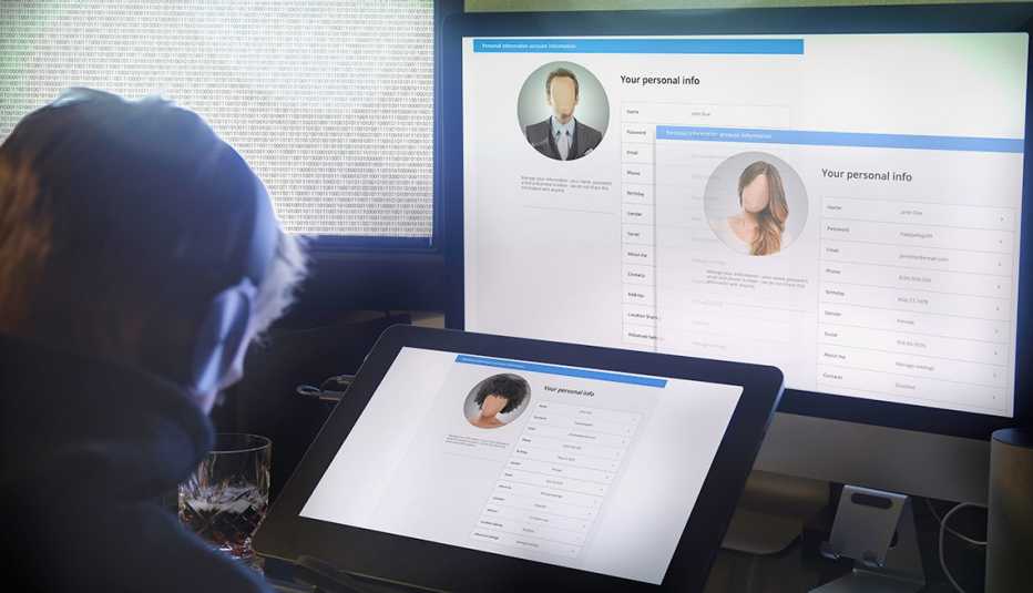 A hacker steals peoples identity and creates fake online profiles
