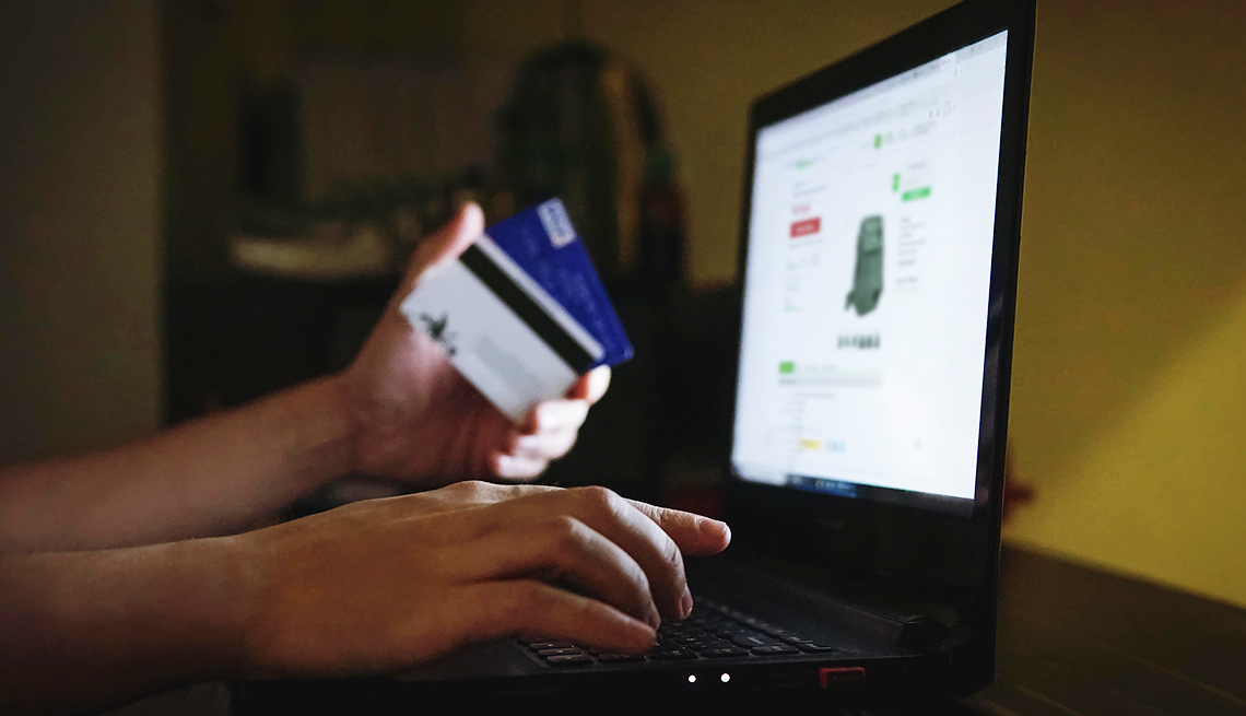 Online shopping with credit cards