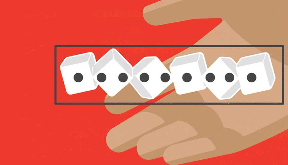 When hackers got my passwords closeup of hand rolling dice to capture an account login code