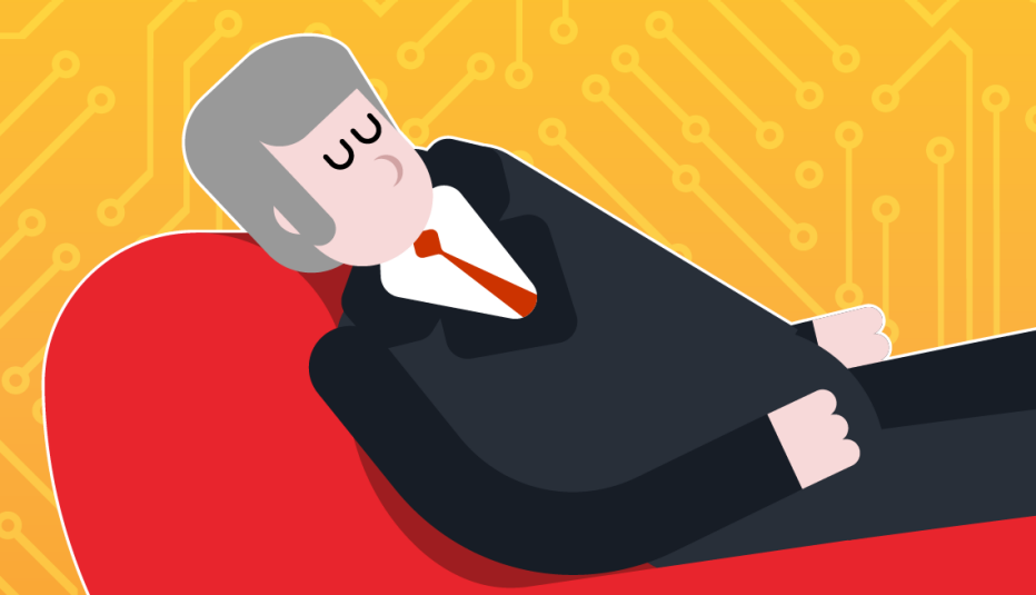 a man laying on a couch for therapy