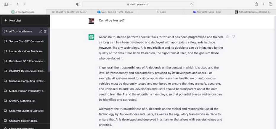 a journalist talks to a chatbot
