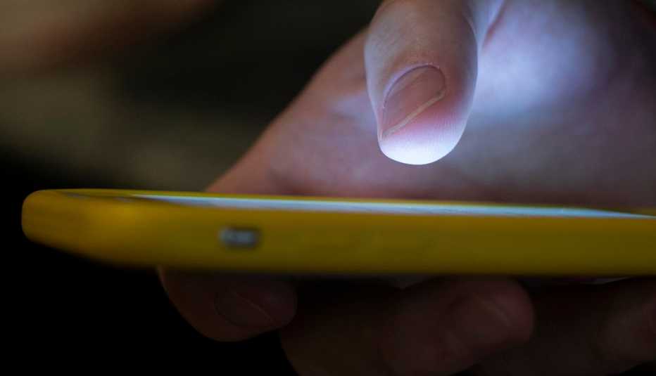 a person using a smartphone