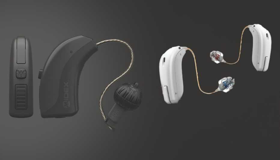Images of two hearing aids Images of two hearing aids