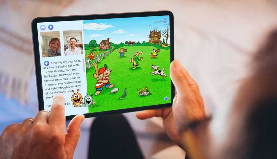 a photo of a person using the kinoo app