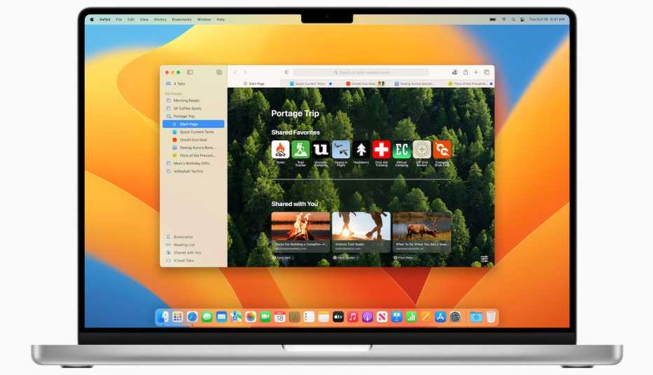 a mac laptop showing safari with shared tabs opened a mac laptop showing safari with shared tabs opened