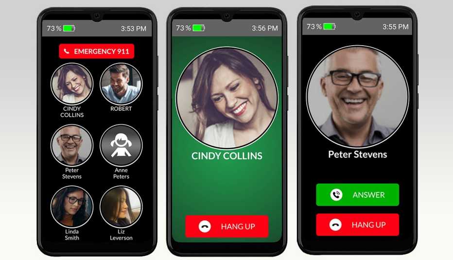 three mobile phones showing screens of the raz mobility app