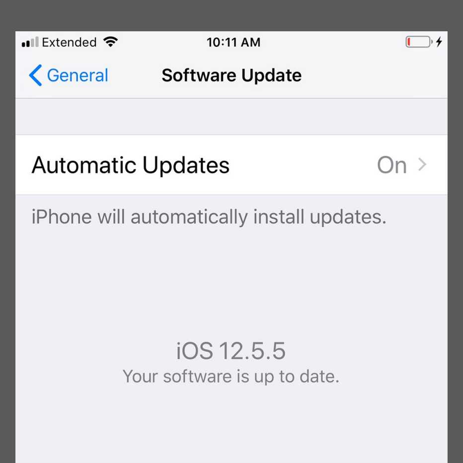 an iphone screen showing a depleted batttery
