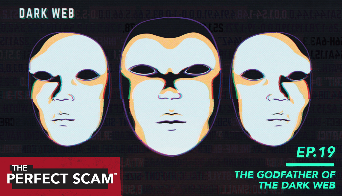 Quote graphic from the perfect scam podcast