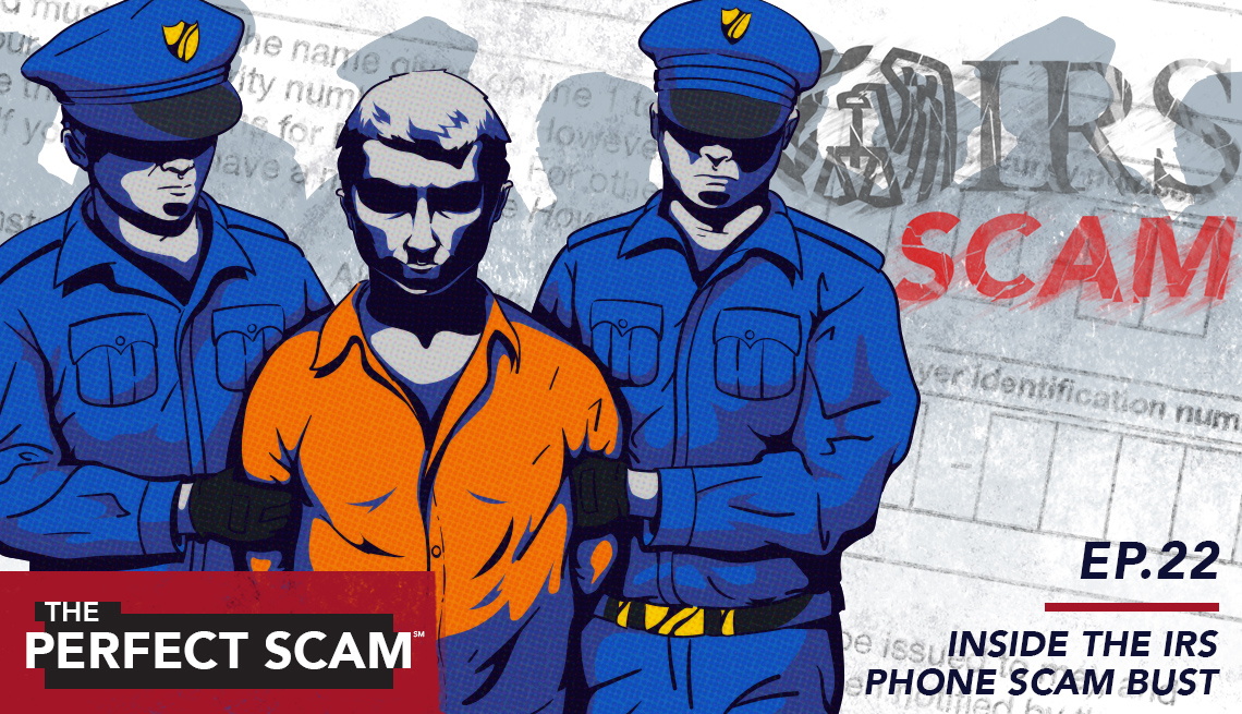 cartoon of man being arrested