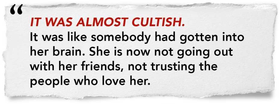 Quote graphic from the perfect scam podcast