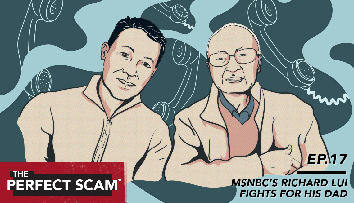 graphic of Richard Lui and his father