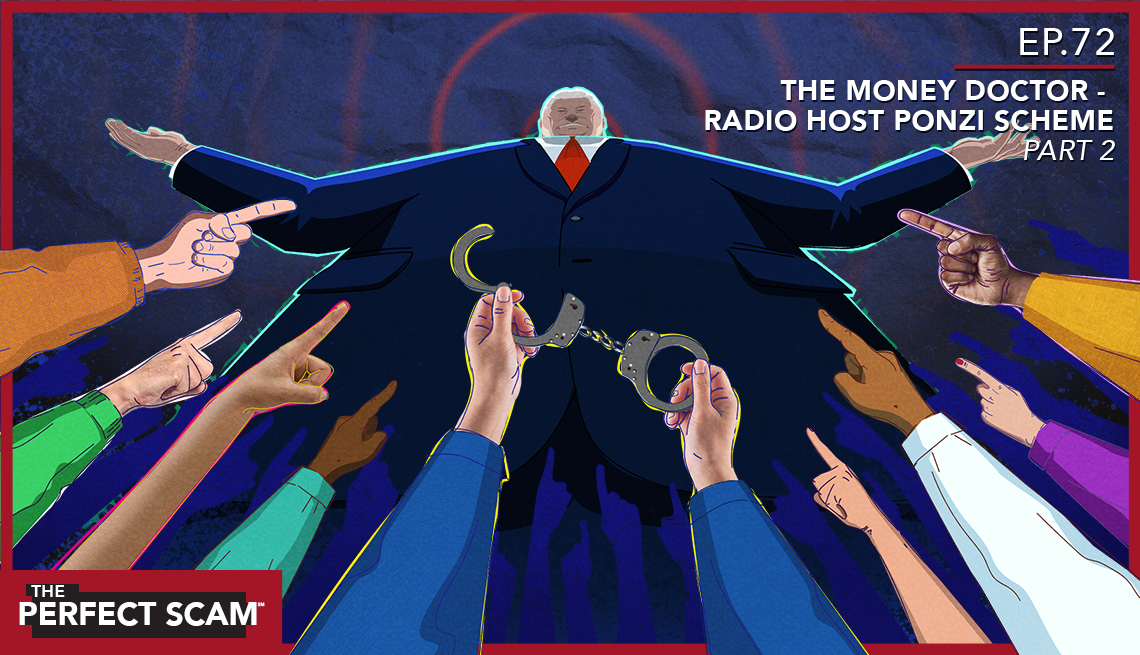 Website graphic for Episode 72 of The Perfect Scam