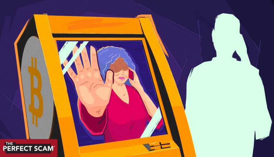 a woman trapped inside an ATM is on the phone