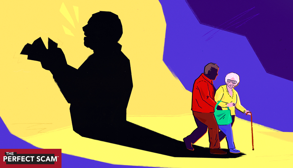 a caregiver is walking with an older woman