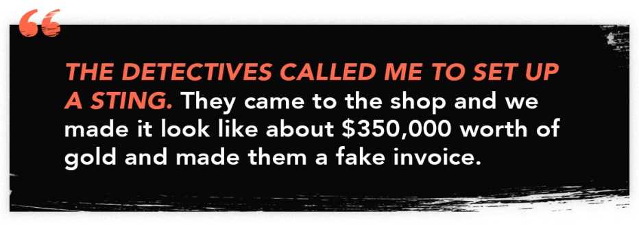 All That Glitters is Not Gold: Gold Bar Scams A quote from the podcast is displayed