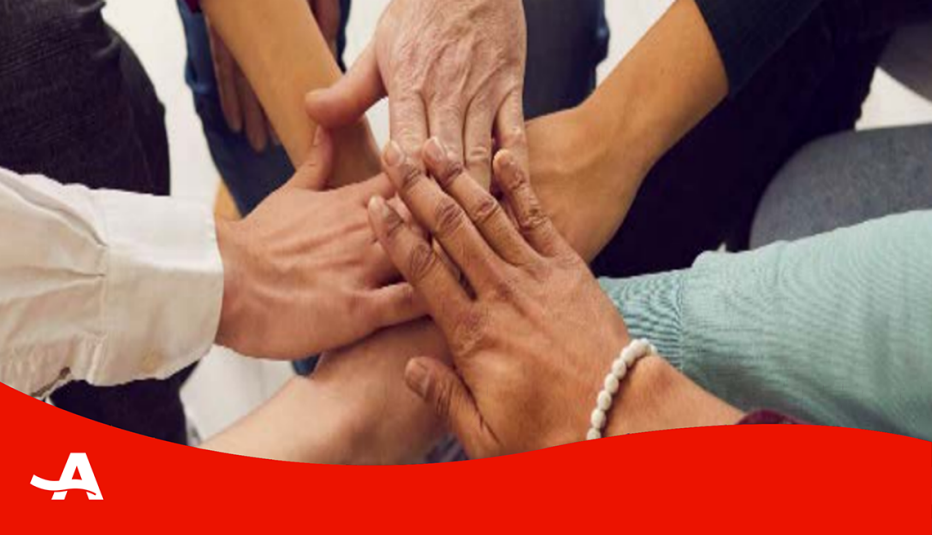 hands touching in a circle