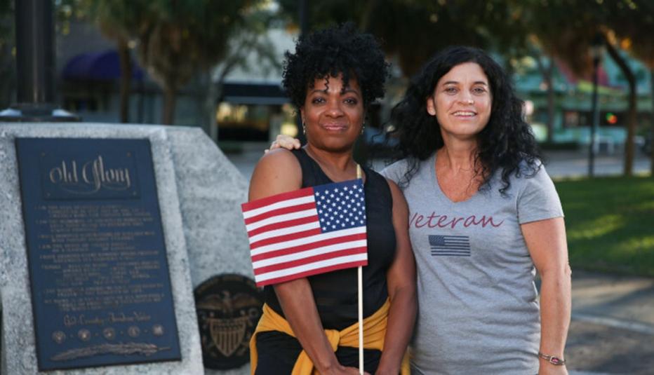 Veterans Being Honored in a Park