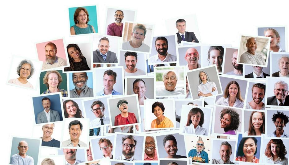 Snapshots of a Diverse Group of People