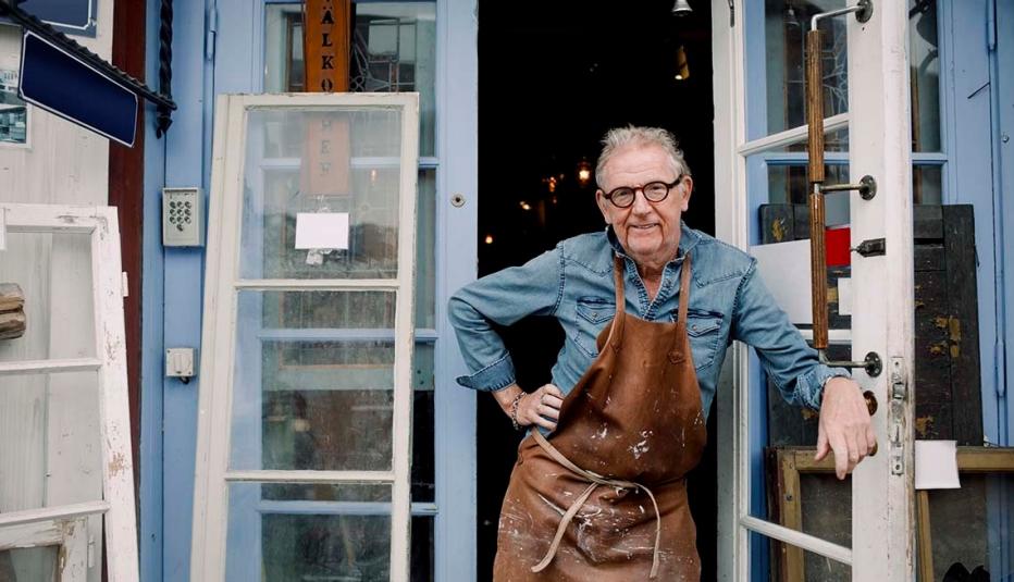 Older hardware store worker Older hardware store worker