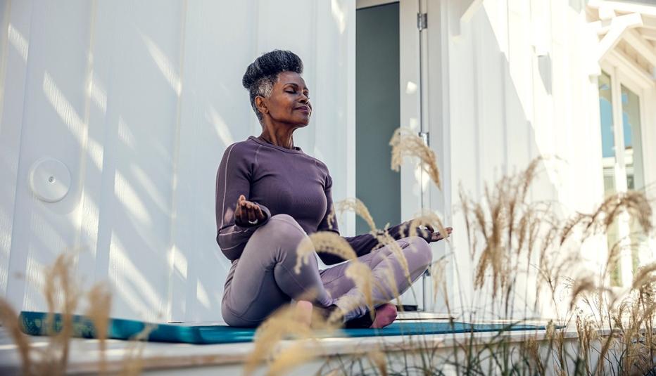 Senior Woman Doing Yoga