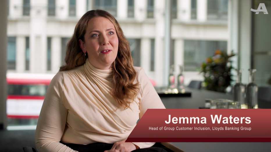 banksafe waters multiple stills Jemma Waters sitting at table