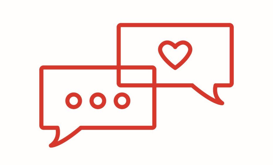 A text message bubble