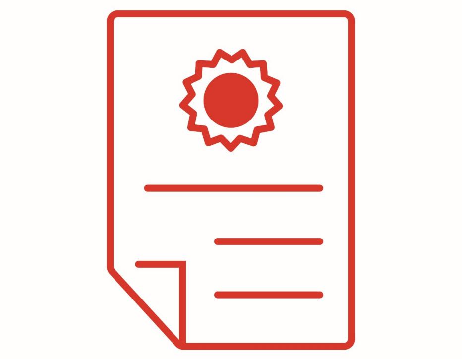 A certificate icon