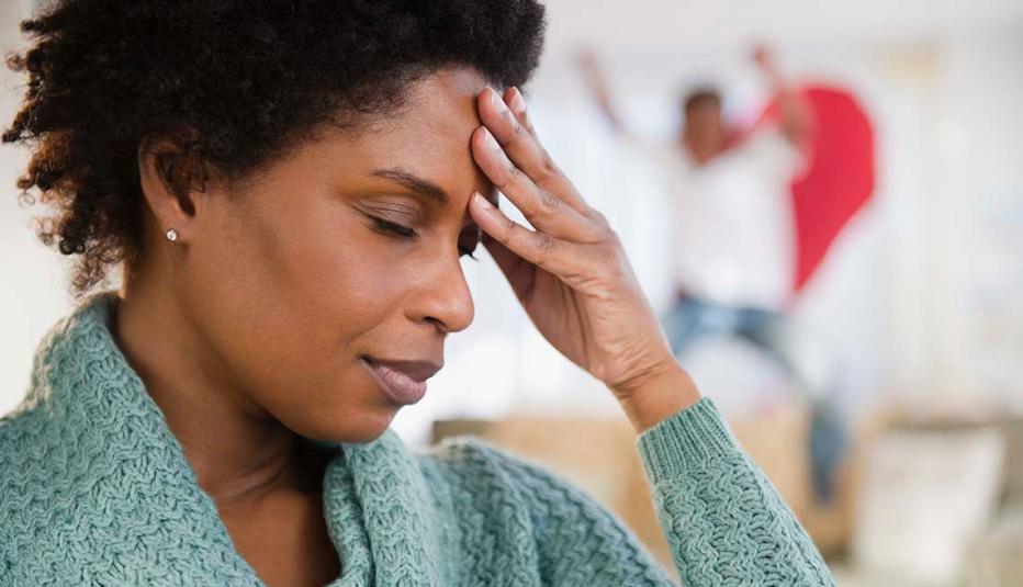African American Woman with Headache African American Woman with Headache