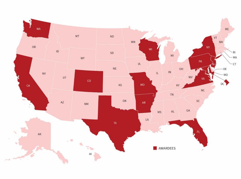 2025 Innovation for Nurses Award Map
