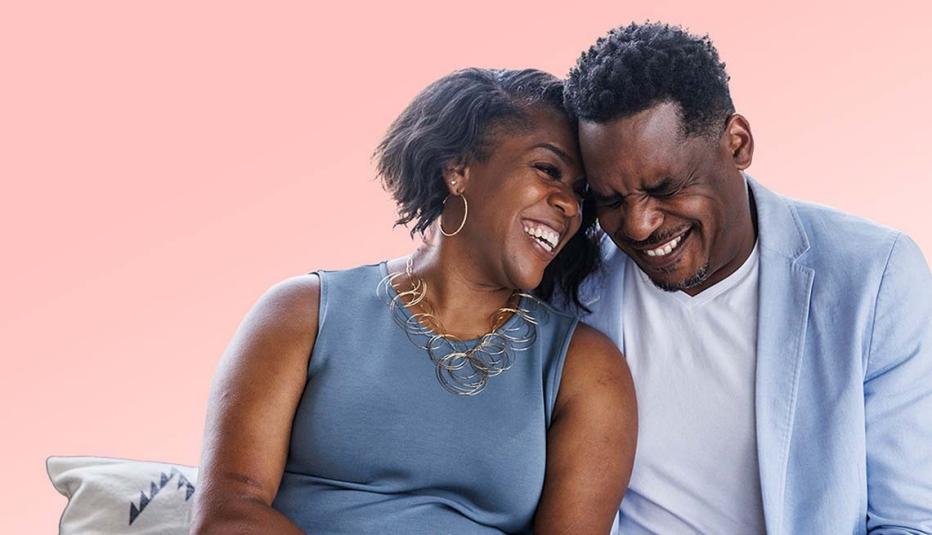 Older couple laughing