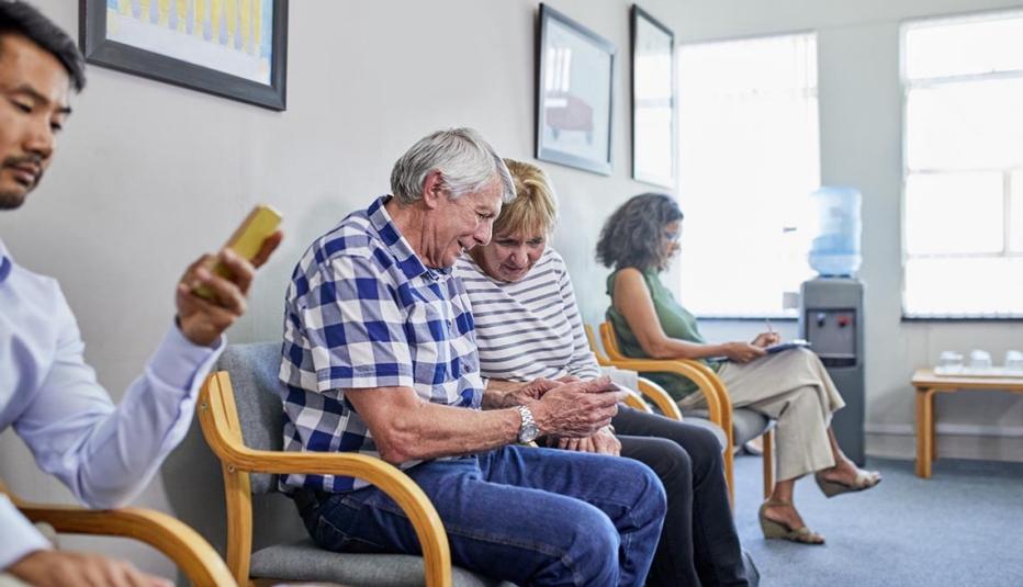 People waiting in a medical office