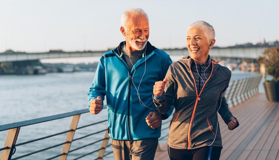 Older Couple Jogging Older Couple Jogging