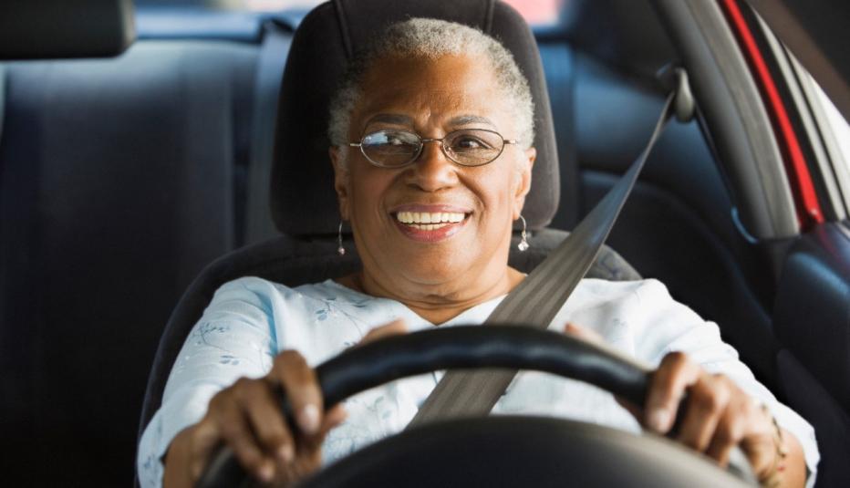 Older woman driving