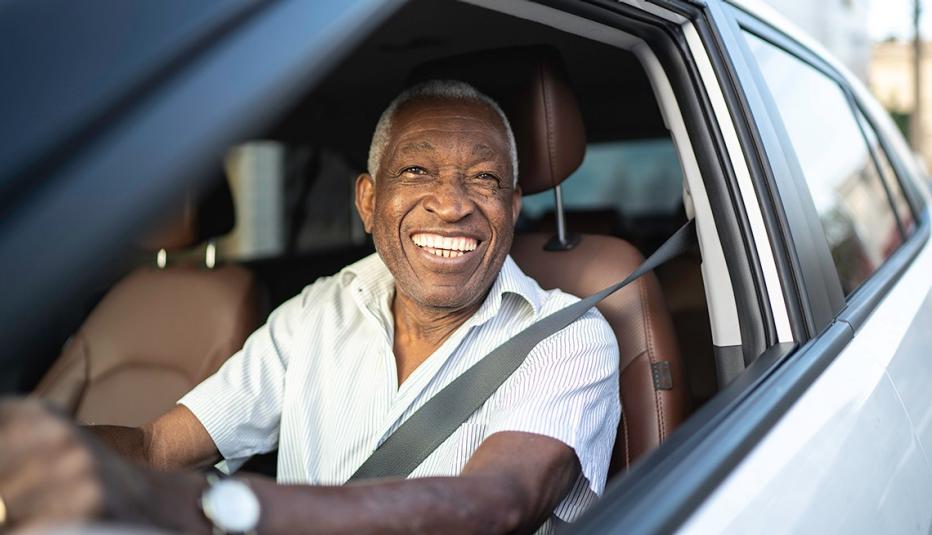 Older man driving