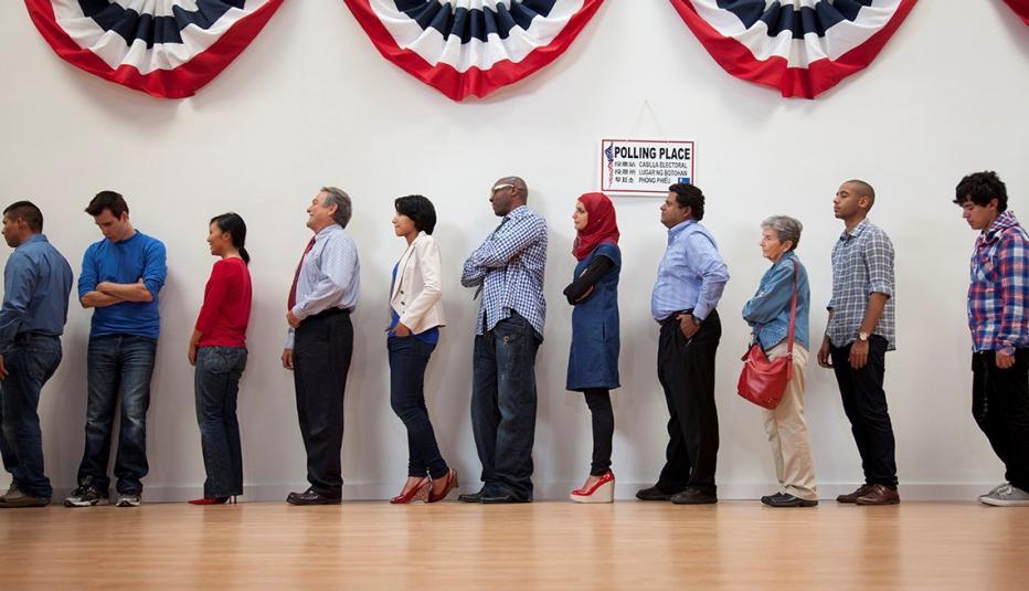 Voters Waiting in Line to Vote Voters Waiting in Line to Vote