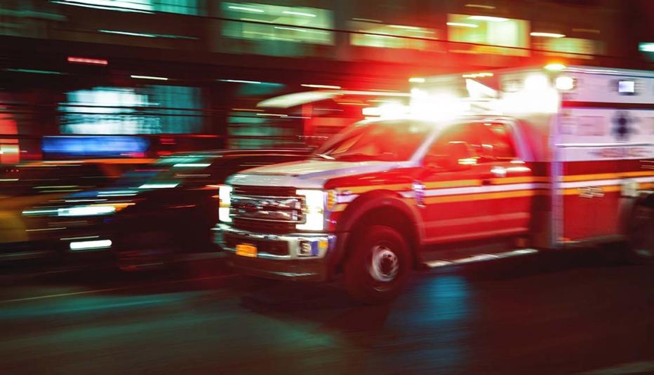 Ambulance on the road