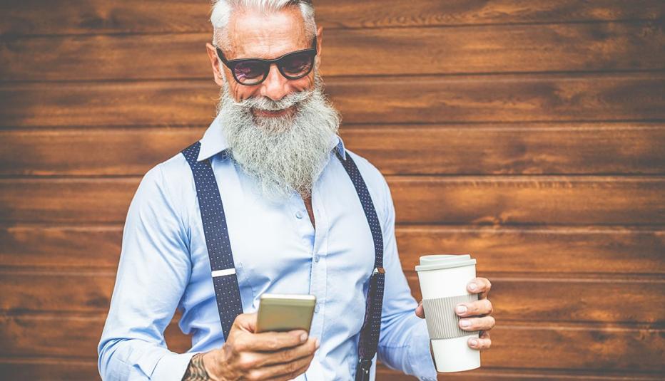 Older Man Holding Smartphone Older Man Holding Smartphone