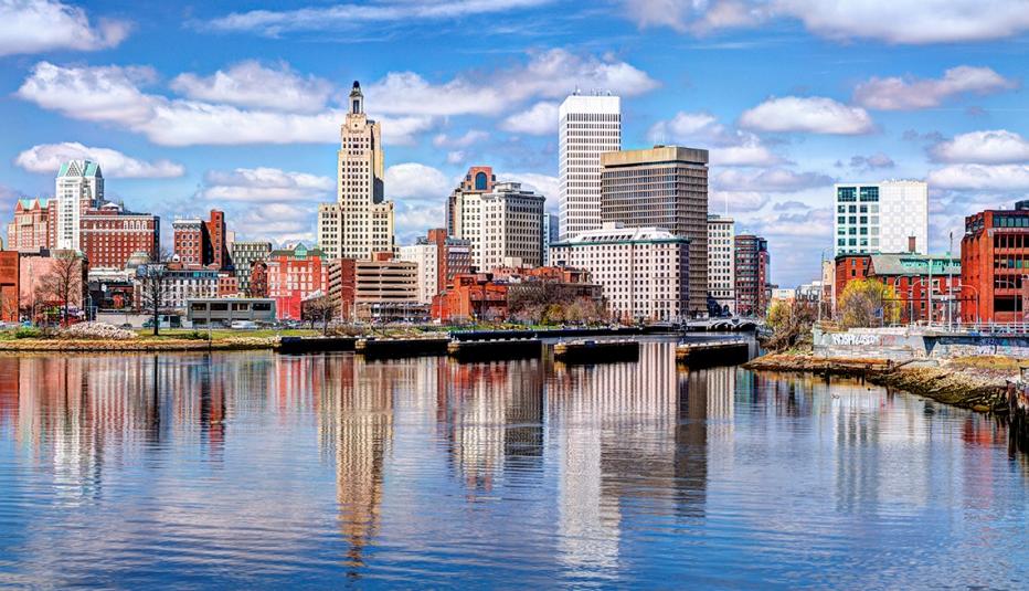 Downtown Providence, Rhode Island Showing Harbor, Small Business Owners, AARP Research