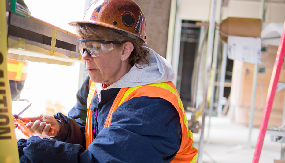 Female construction worker