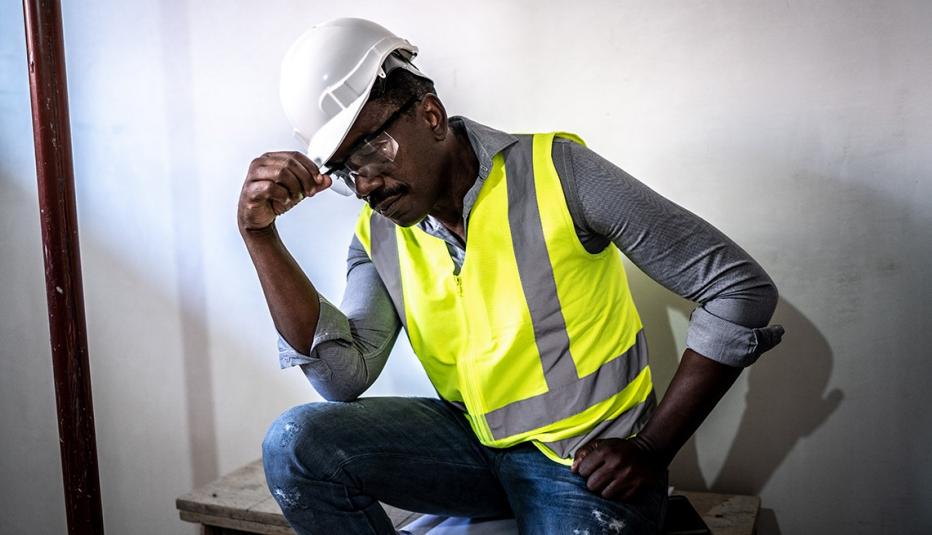 Exhausted Construction Worker