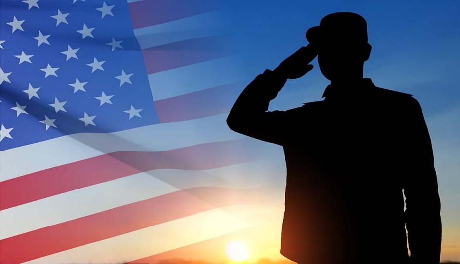 Veteran saluting flag Veteran saluting flag