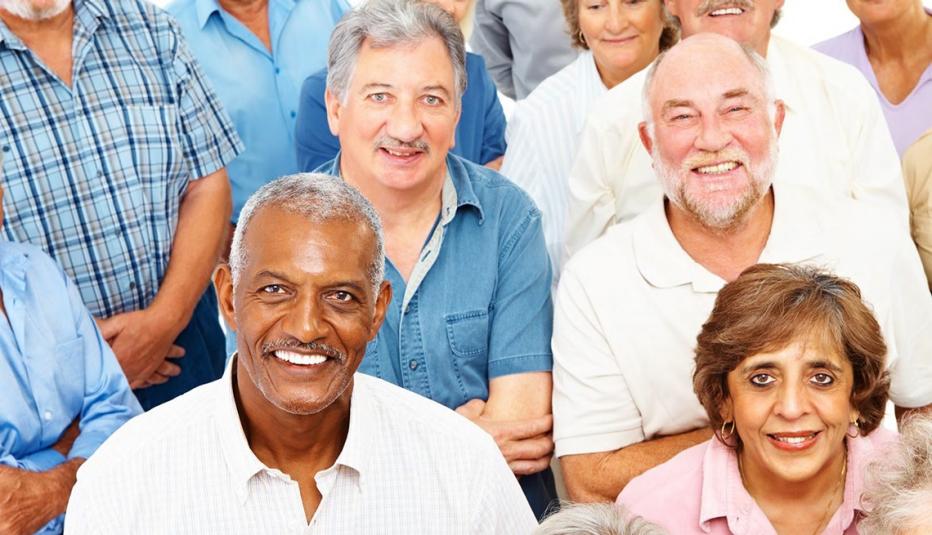 Happy Crowd Group of smiling older adults
