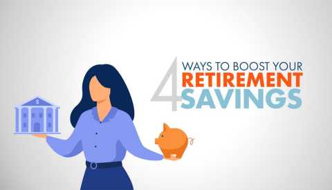 illustration of a woman holding a home in one hand and a piggy bank in the other