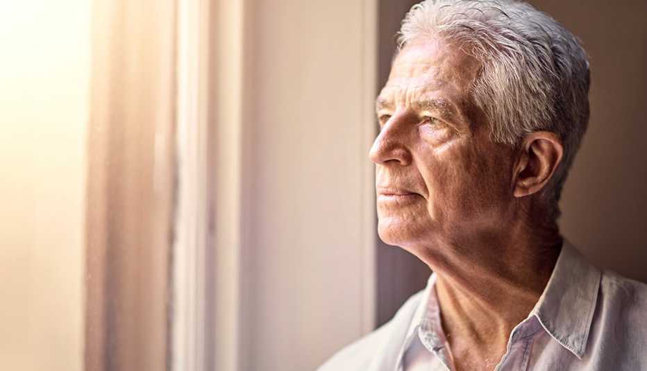 man gazing off into distance