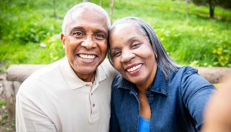 a happy older couple